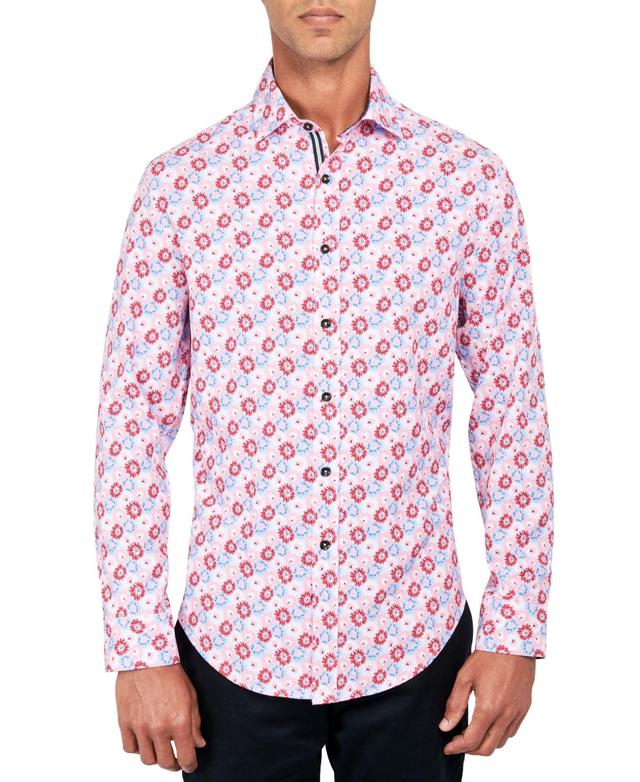 Society of Threads Mens Regular-Fit Non-Iron Performance Stretch Flower-Print Button-Down Shirt Product Image