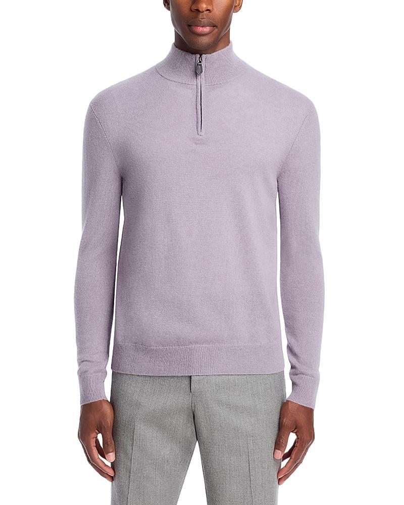 The Mens Store at Bloomingdales Slate Green Cashmere Half-Zip Sweater - Exclusive Product Image