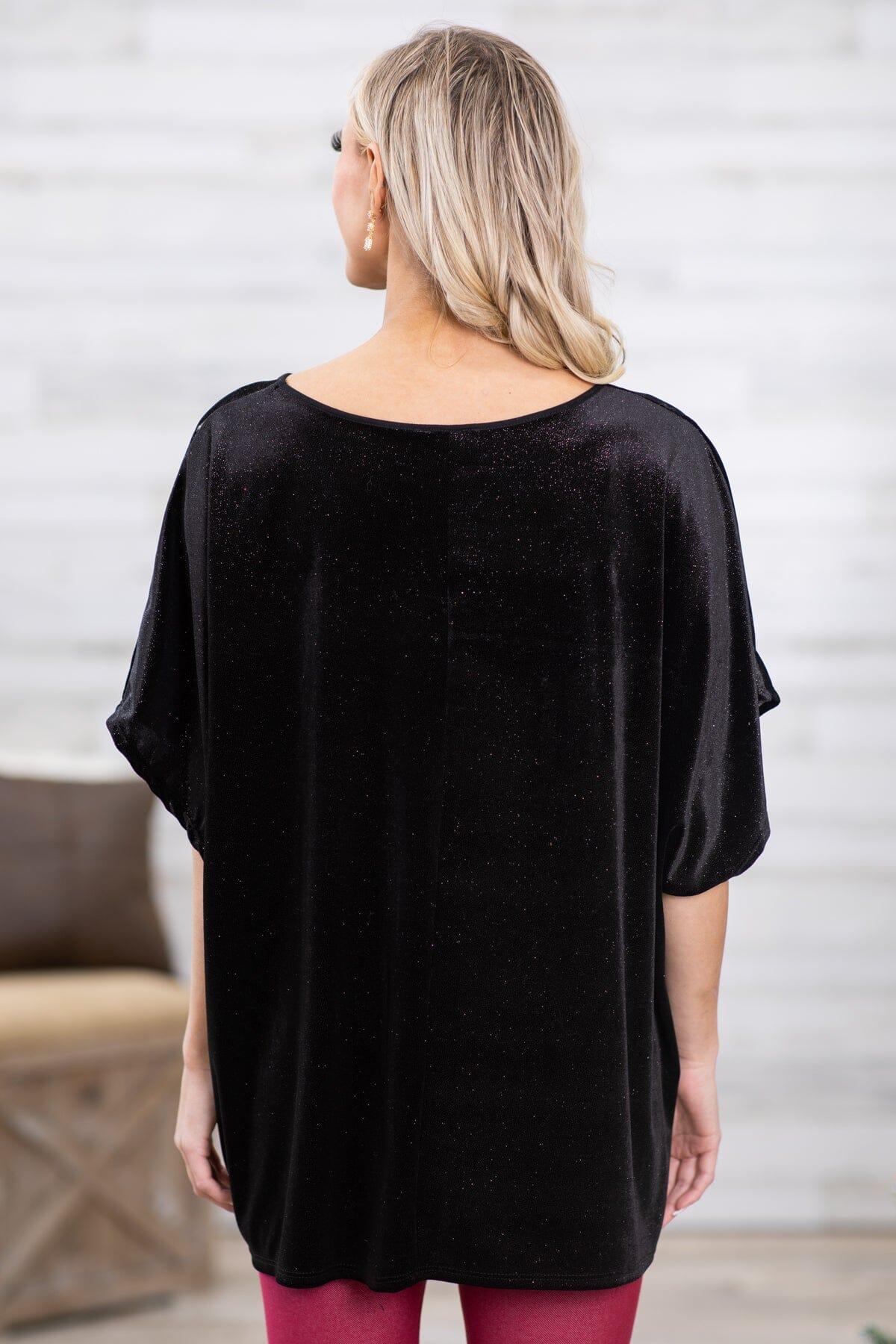 Black Velvet Dolman Sleeve Top Product Image