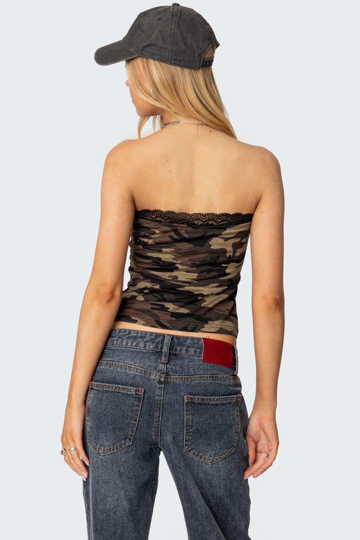 Lacey Camo Tube Top Product Image