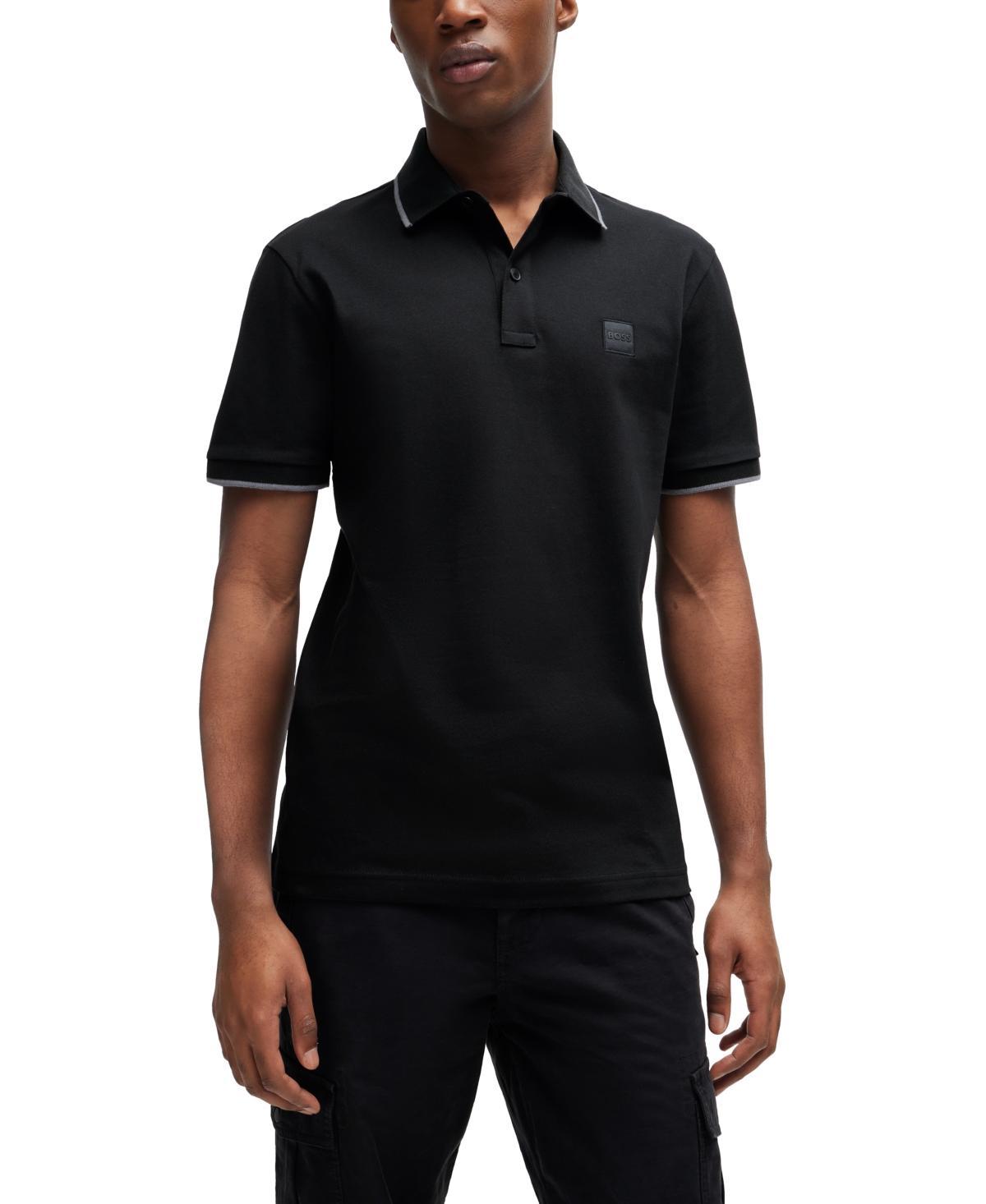 HUGO BOSS Boss By  Men's Slim-fit Polo Shirt In Black Product Image