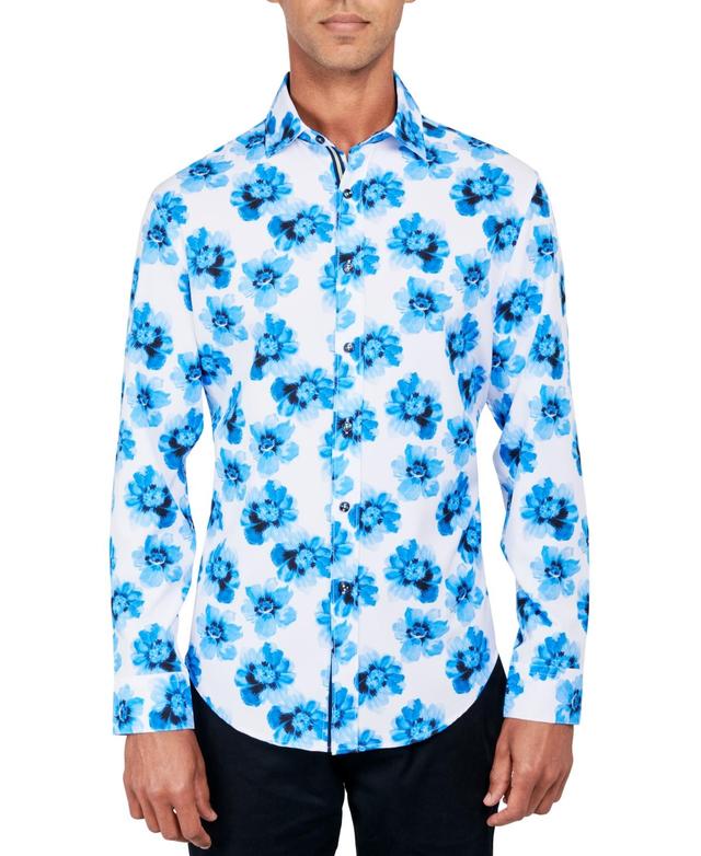 Society of Threads Mens Regular-Fit Non-Iron Performance Stretch Floral-Print Button-Down Shirt Product Image