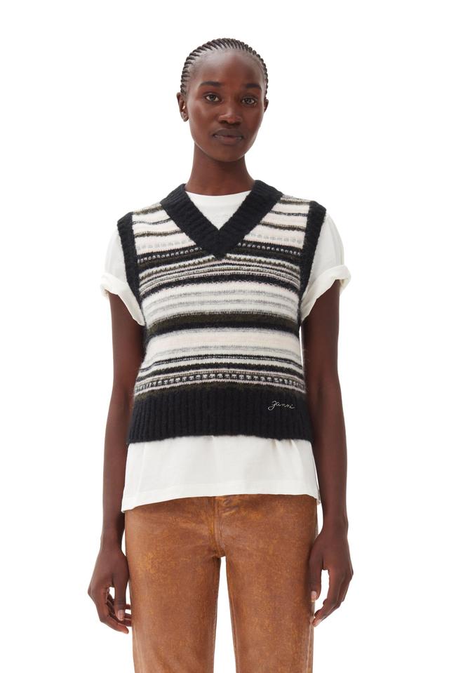 Black Stripe Vest Product Image