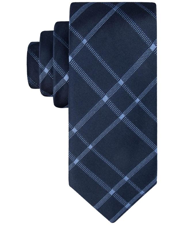 Calvin Klein Mens Stitch Plaid Tie Product Image