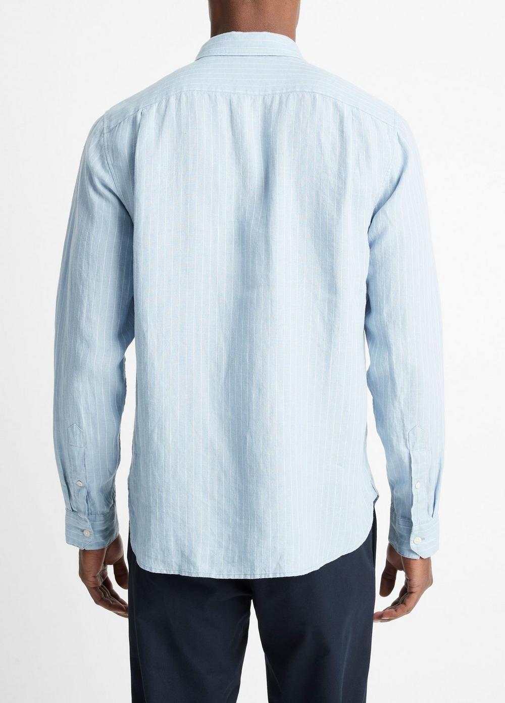 Bayside Stripe Linen Long-Sleeve Shirt Product Image