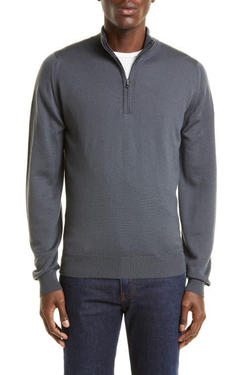 John Smedley Mens Tapton Half Zip Merino Wool Sweater Product Image