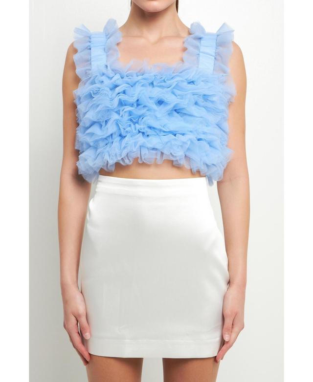 Endless Rose Ruffle Tulle Crop Tank Product Image