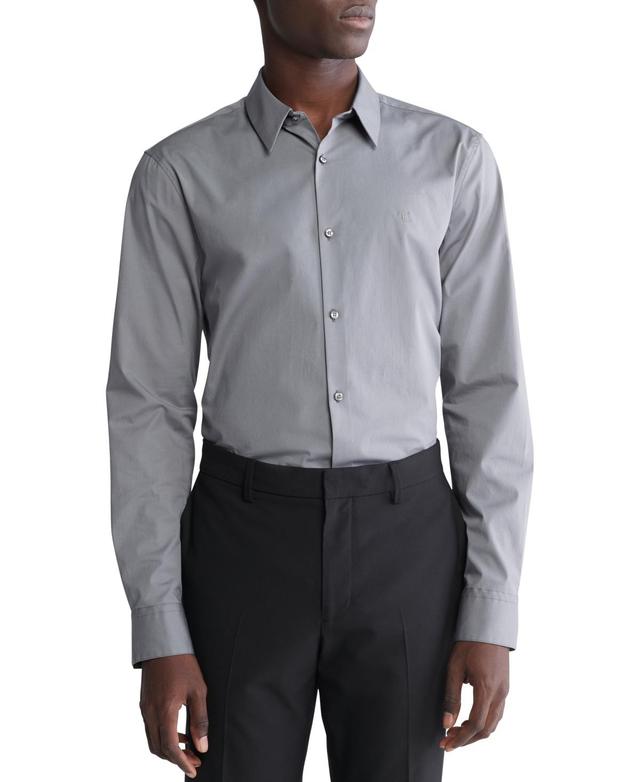 Calvin Klein Mens Slim-Fit Refined Button-Down Shirt Product Image