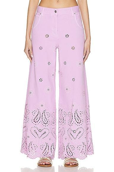 Etro Cut Out Wide Leg in Lavender Product Image