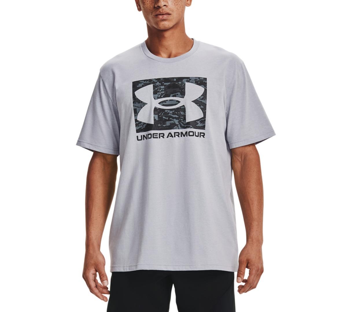 Mens Under Armour Camo Boxed Logo Tee Red Product Image