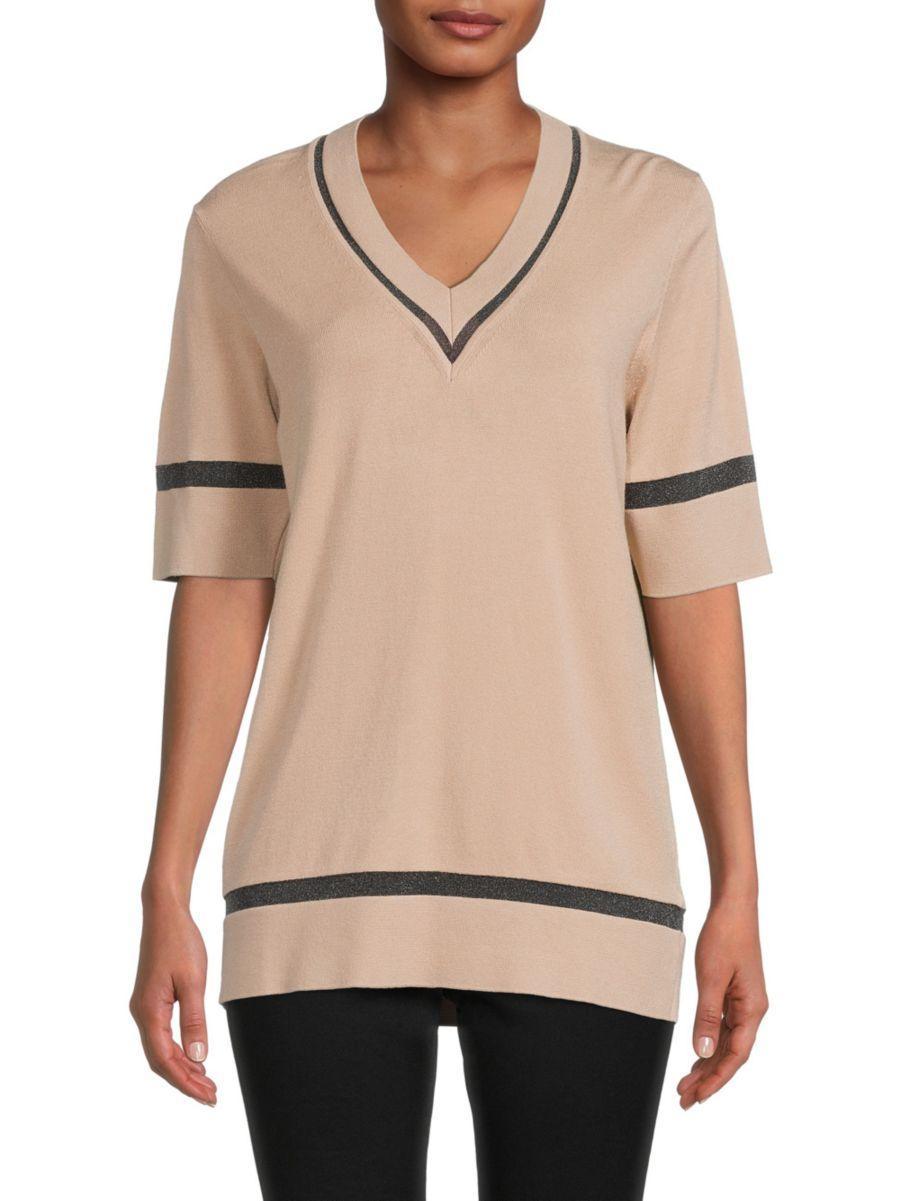 Womens COLLECTION Mesh-Trim Tunic Product Image