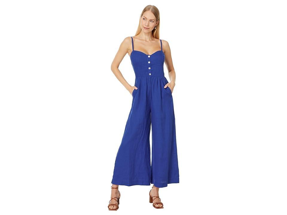 Madewell Sleeveless Wide-Leg Jumpsuit in 100% Linen (Pure ) Women's Dress Product Image