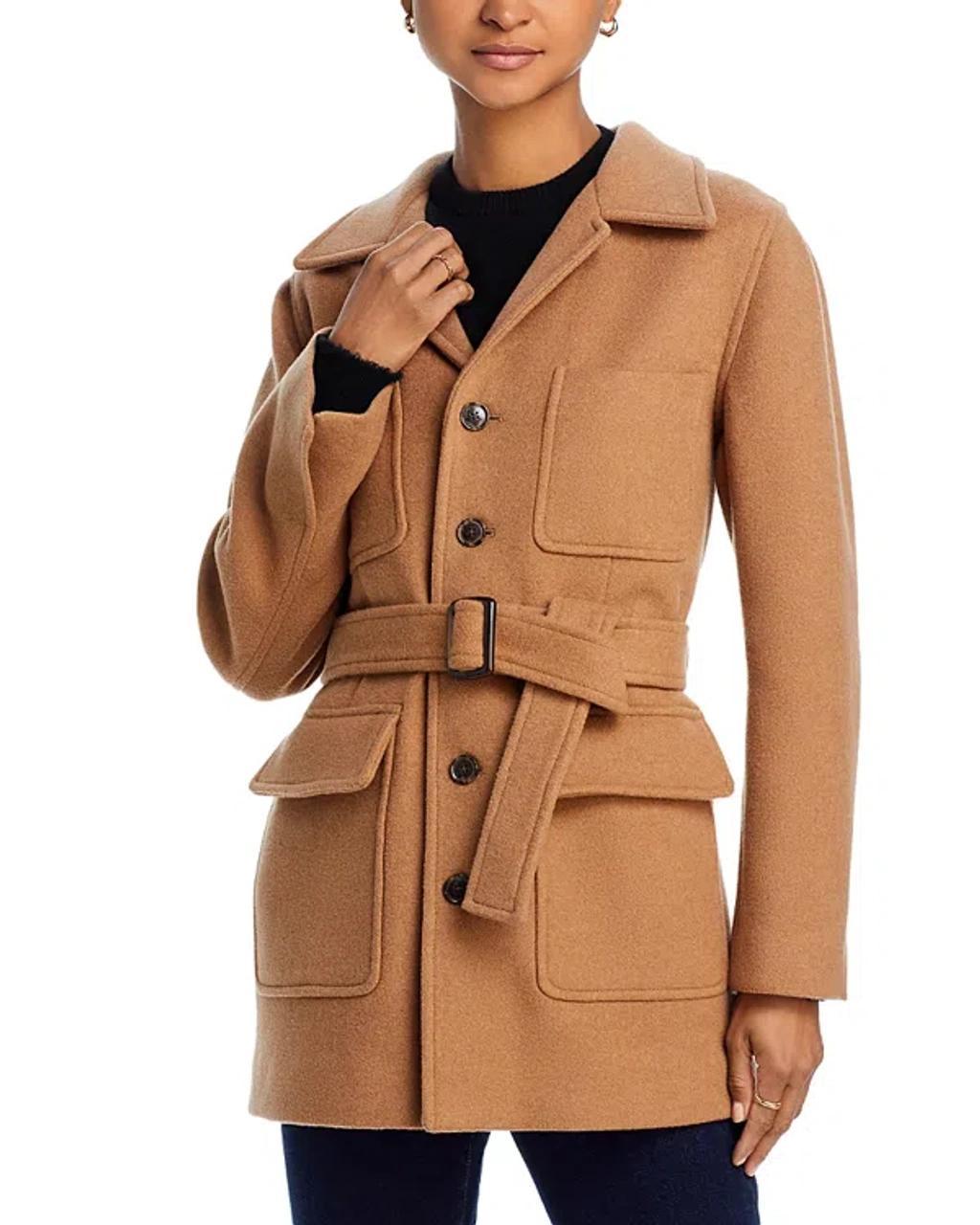 FRAME Melton Safari Jacket In Light Camel Product Image