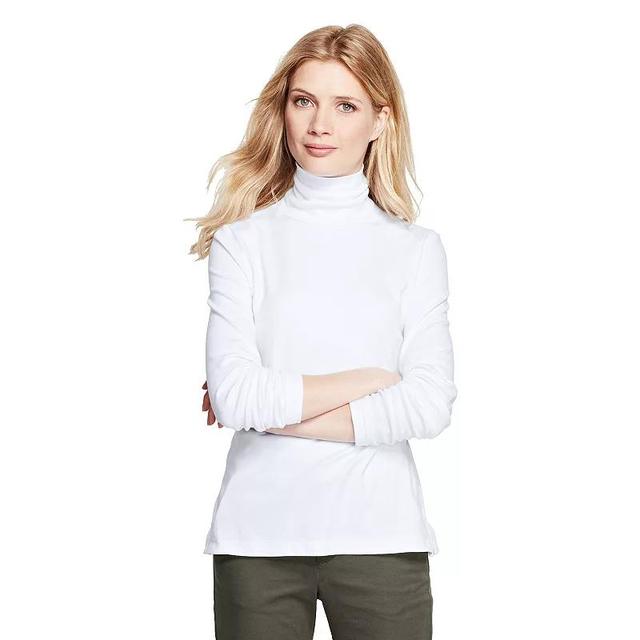 Lands End Womens Supima Cotton Long Sleeve Turtleneck T-Shirt Product Image