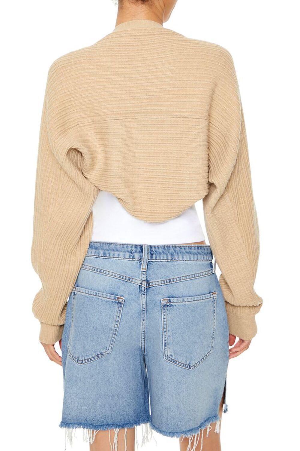 Ribbed Open-Front Shrug Sweater | Forever 21 Product Image