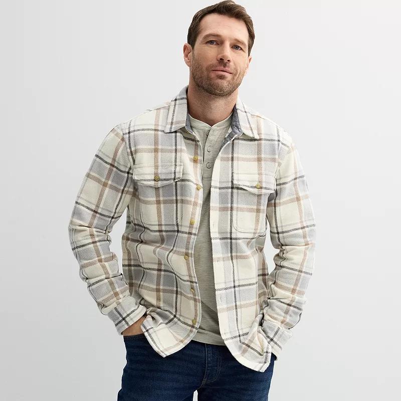 Mens Sonoma Goods For Life Heavyweight Flannel Long Sleeve Button-Down Shirt Product Image