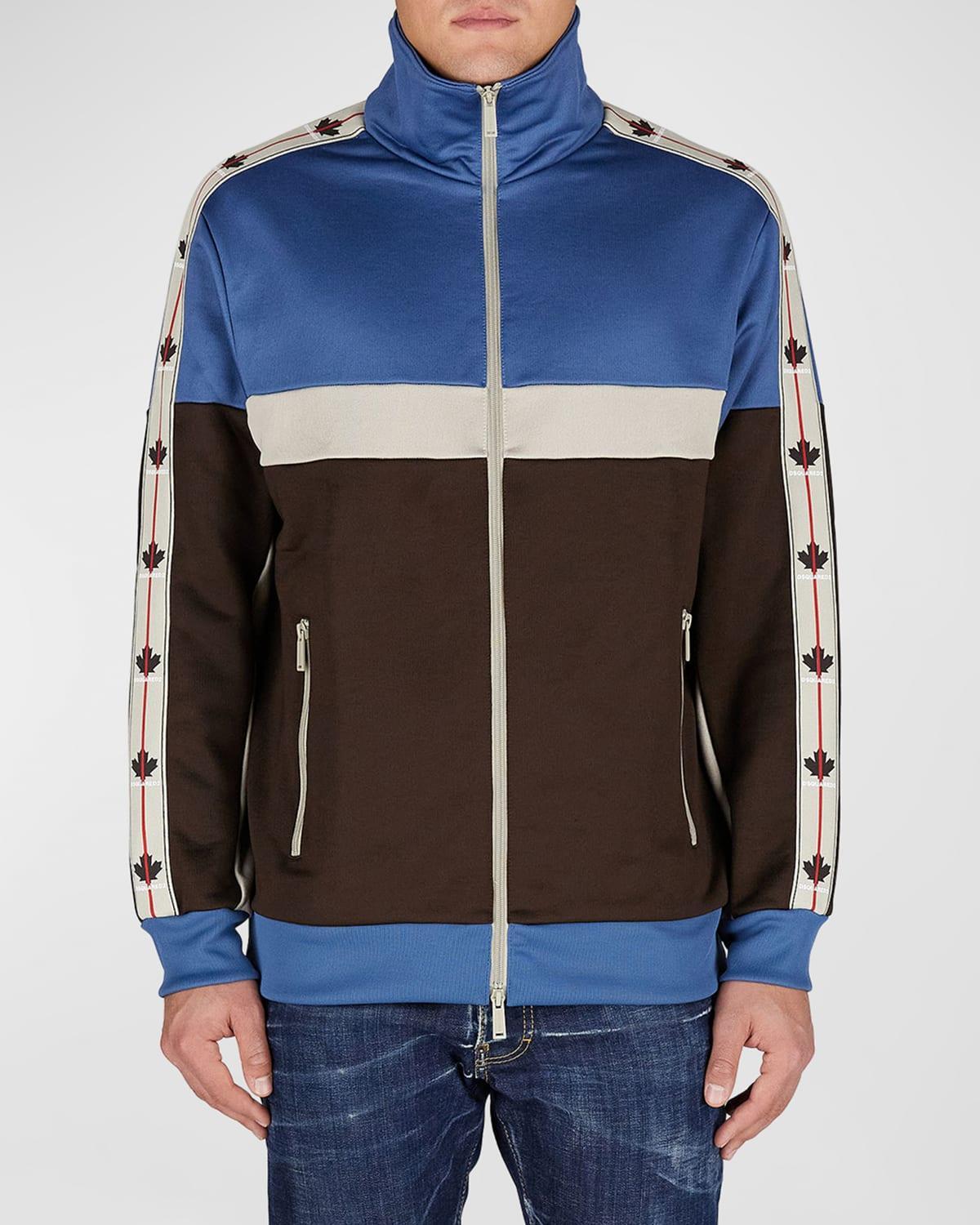 Mens Colorblock Logo Tape Track Jacket Product Image