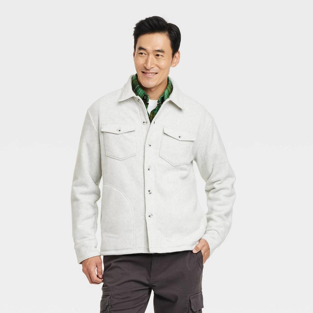 Mens Long Sleeve Shirt Jacket - Goodfellow & Co Light XL Product Image