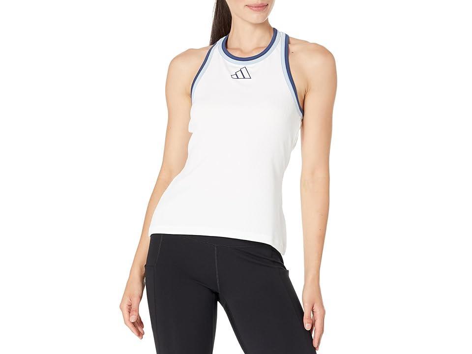 adidas Clubhouse Tennis Classic Premium Tank Top (White) Women's Clothing Product Image