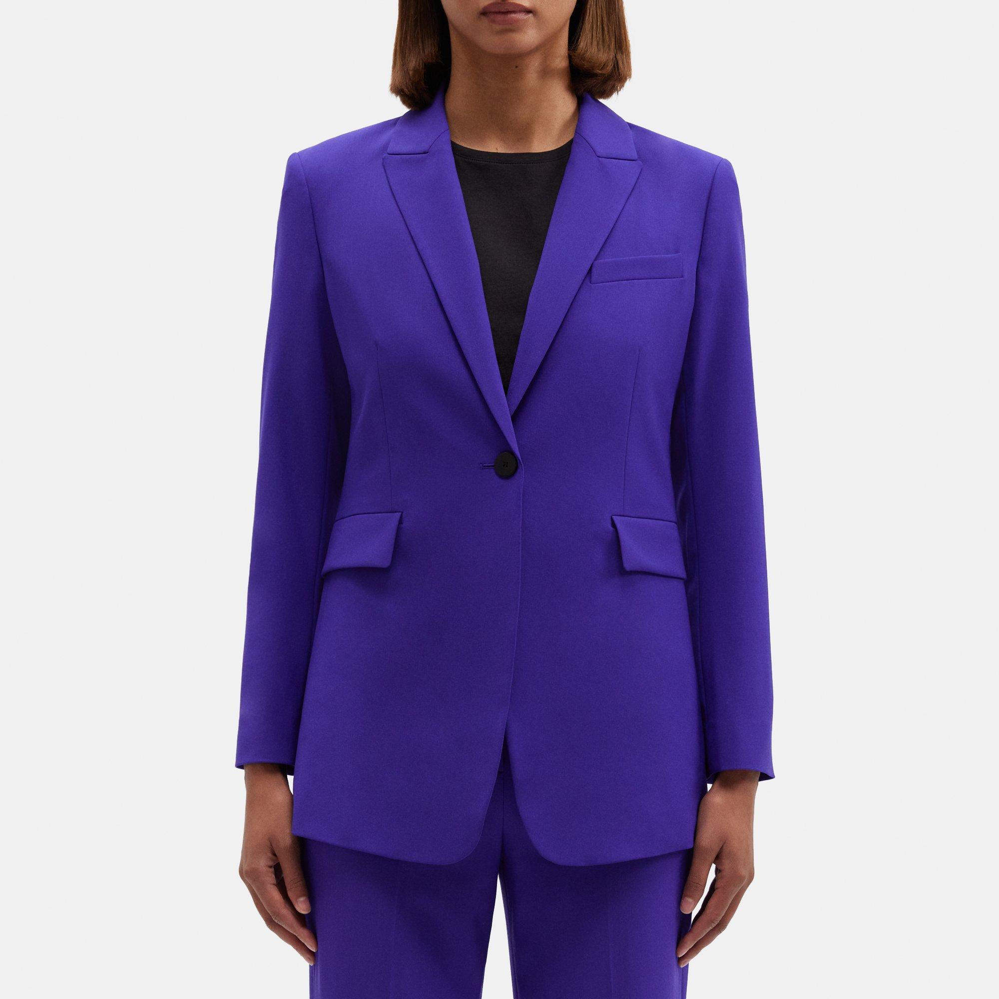 Stretch Wool Fitted Blazer | Theory Outlet Product Image