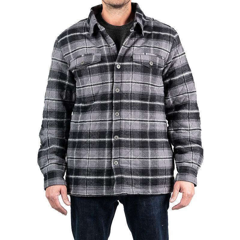 Mens Sonoma Goods For Life Flannel Sherpa-Lined Shirt Jacket Multicolor Product Image