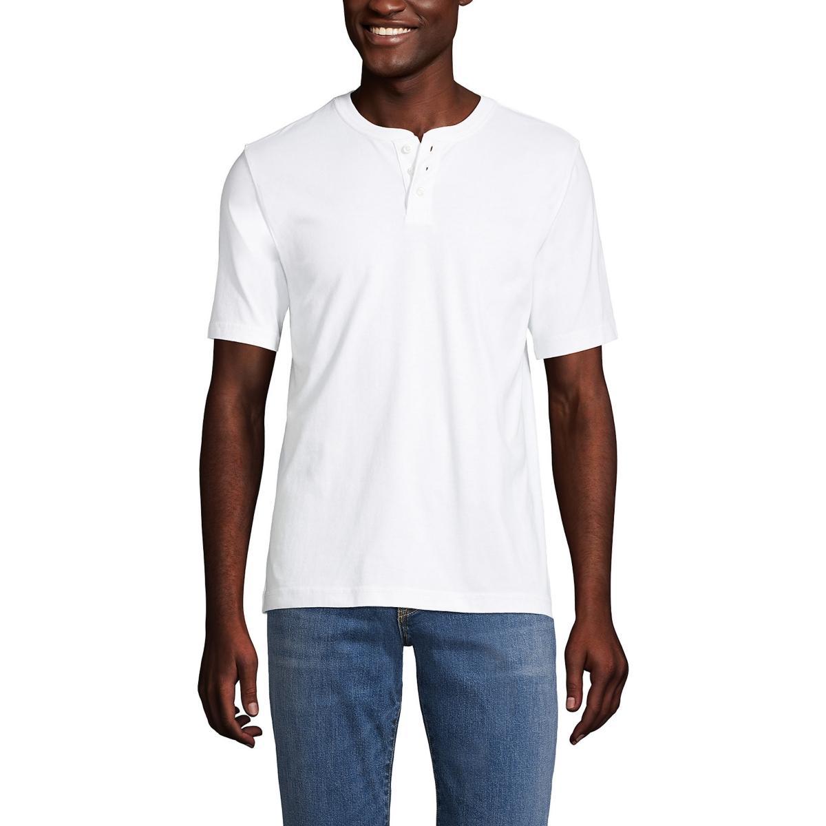 Lands End Mens Short Sleeve Super-t Henley T-Shirt Product Image