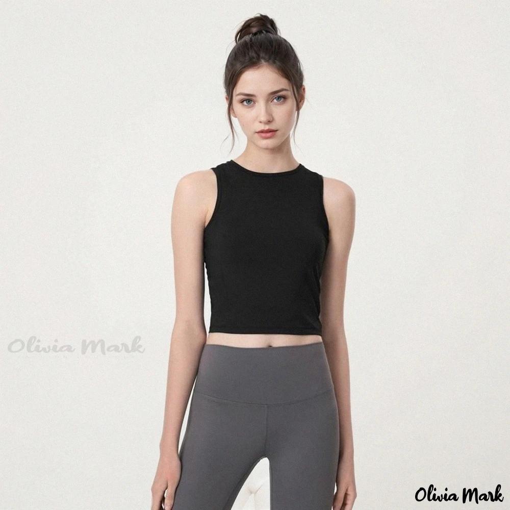 Olivia Mark –  Premium Customizable Yoga Performance Tank Top for Enhanced Running, Leisure, and Training, Engineered with Advanced Moisture-Wicking and Body-Sculpting Technology Product Image