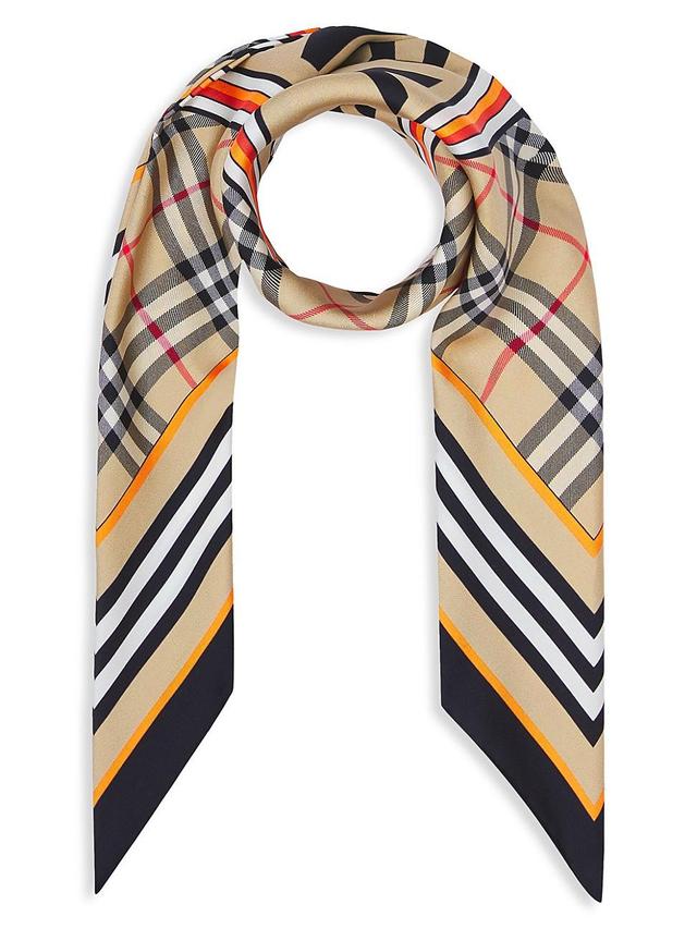 Womens Heritage Stripe Border Silk Twilly Product Image