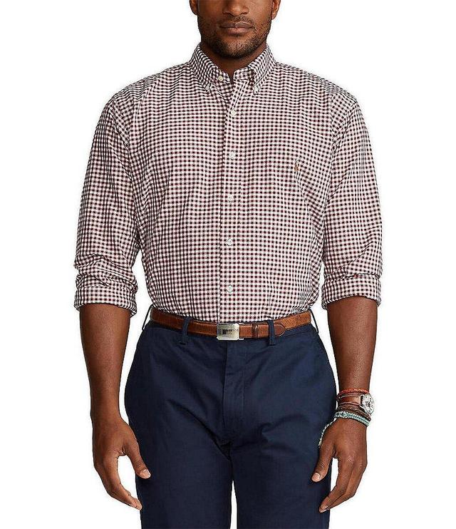 Polo Ralph Lauren Big & Tall Gingham Oxford Long-Sleeve Woven Shirt Product Image