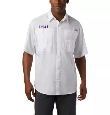 Columbia Men's Collegiate PFG Tamiami Short Sleeve Shirt - LSU- Product Image