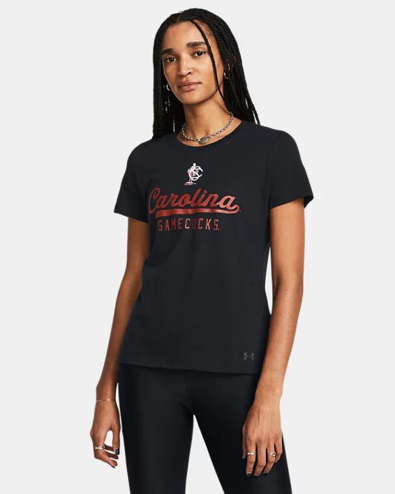 Womens UA Performance Cotton Collegiate Short Sleeve Product Image