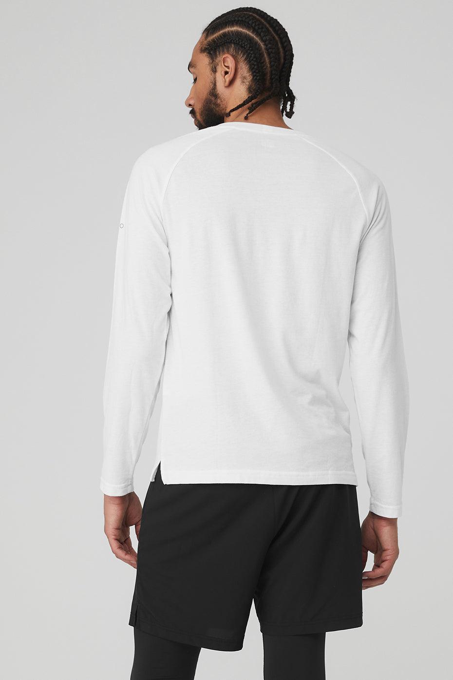 Triumph Long Sleeve Tee - White Male Product Image