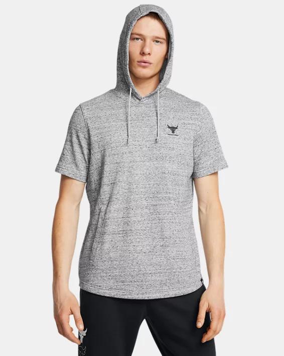 Mens Project Rock Terry Short Sleeve Hoodie Product Image