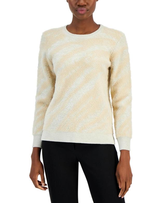 Anne Klein Fuzzy Tiger Stripe Sweater Product Image