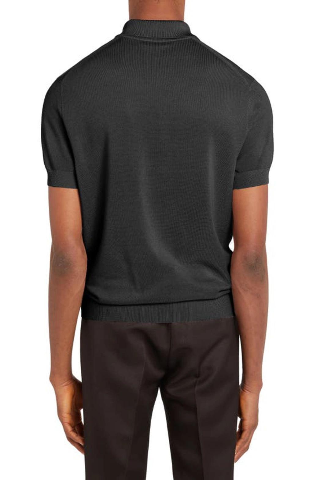 TOM FORD Garment-dyed Cotton-piqué Polo Shirt In Black Product Image