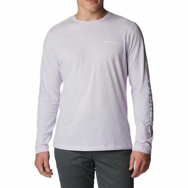 Mens Columbia Thistletown Hills Logo Tee Purple Tint Grey Product Image