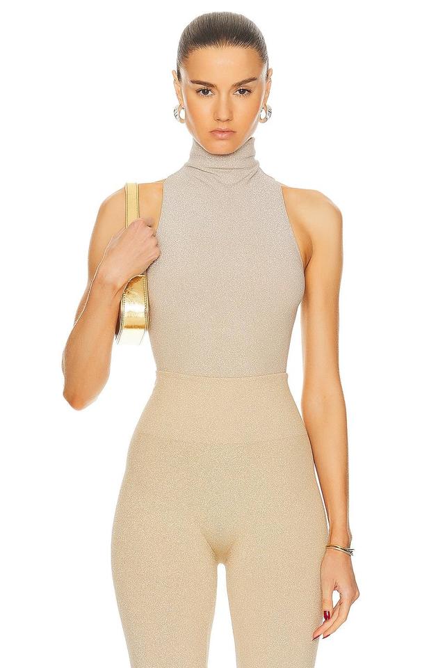 Wolford Fading Shine Bodysuit in Metallic Gold Product Image