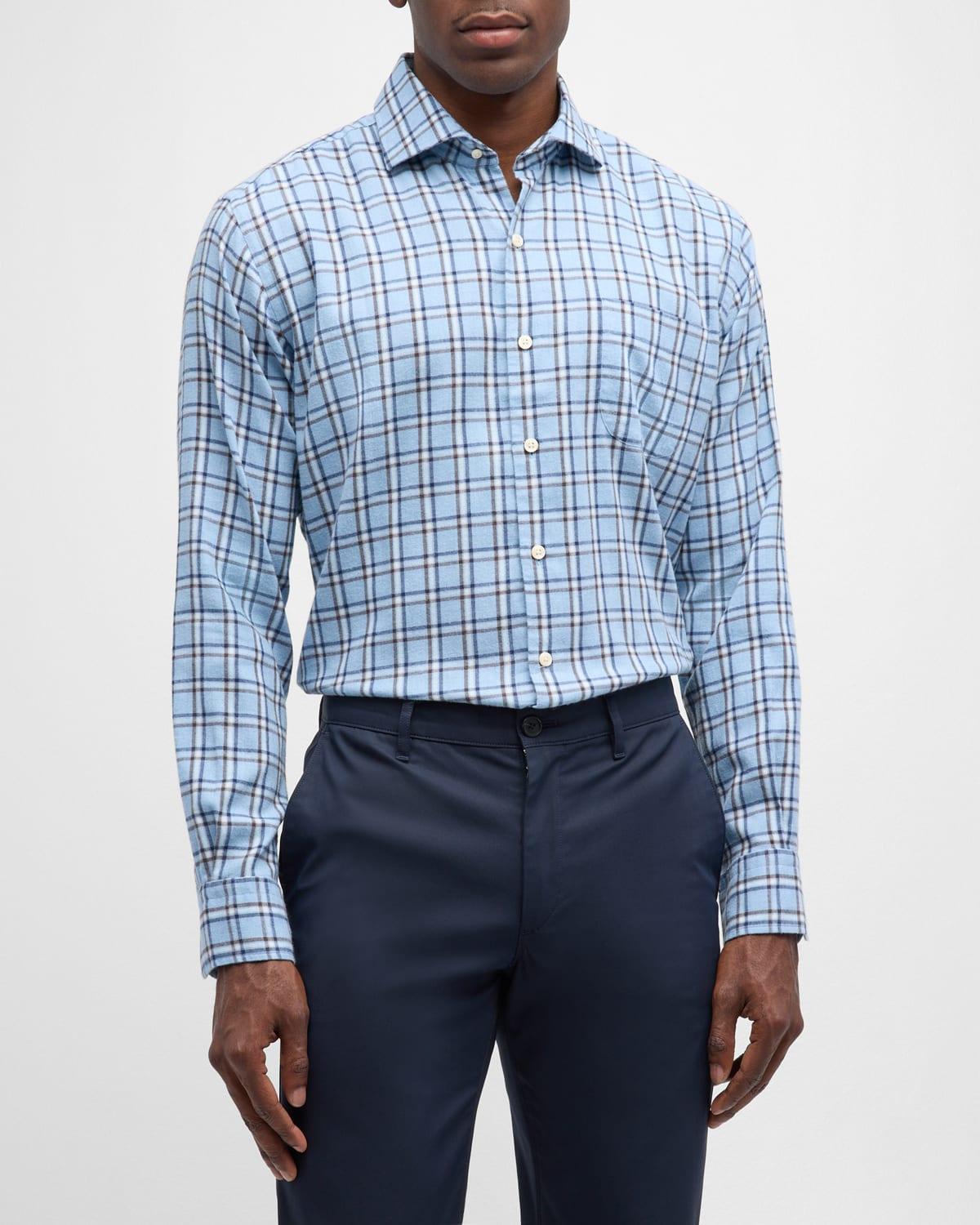 Men's Nelson Crown Flannel Check Sport Shirt Product Image