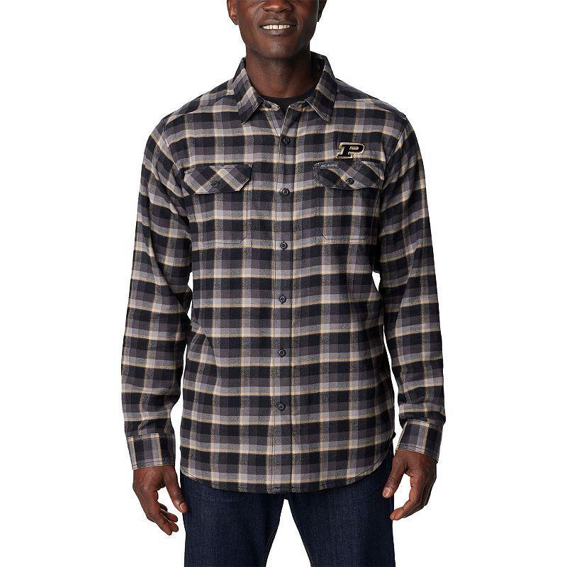 Columbia Men's Collegiate Flare Gun Flannel Long Sleeve Shirt - Purdue- Product Image