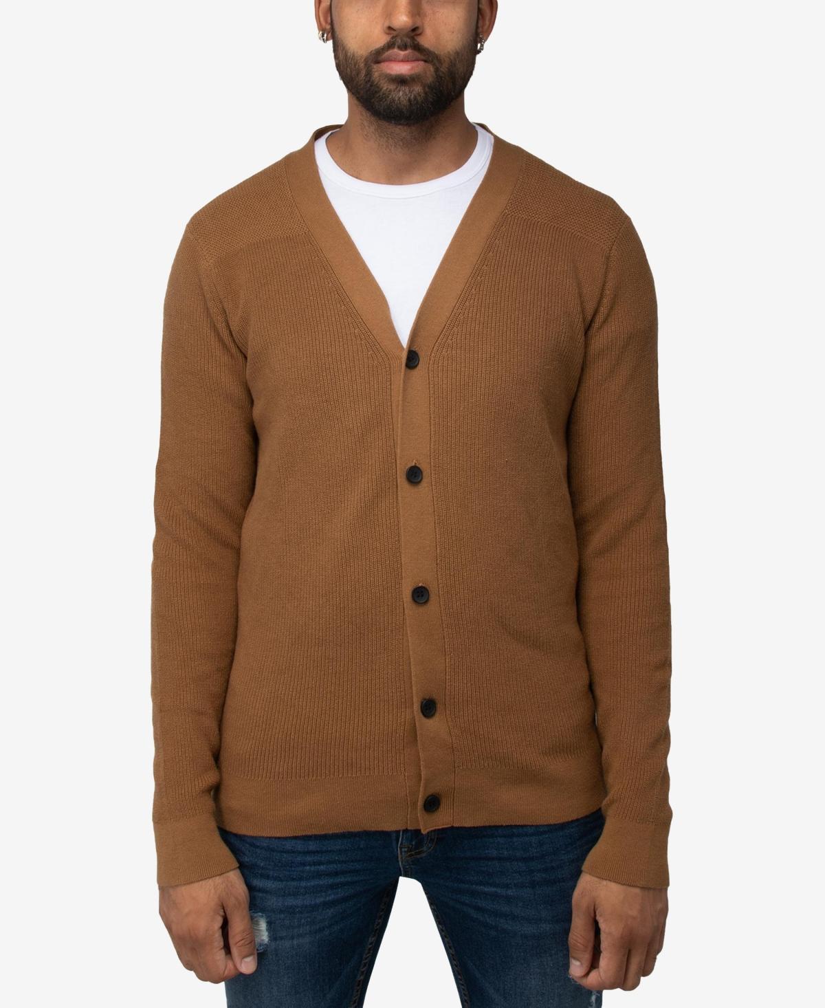 X-Ray Mens Basic Ribbed Cardigan Product Image