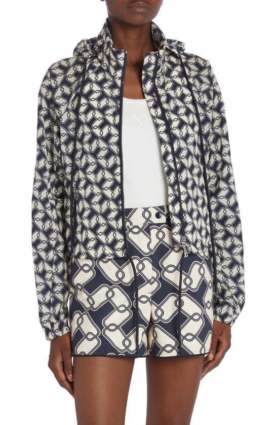 MONCLER Marpessa Printed Jacket In Blue Product Image