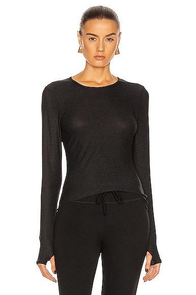 Beyond Yoga Classic Crew Pullover Black. (also in M, S). Product Image