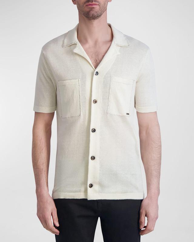 Mens Knit Button-Down Shirt Product Image