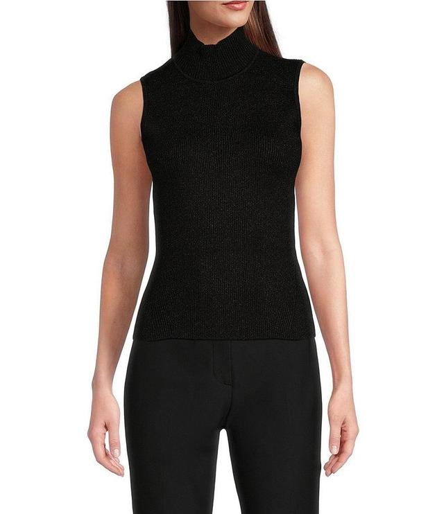 DKNY by Donna Karan Knit Turtle Neck Sleeveless Top Product Image