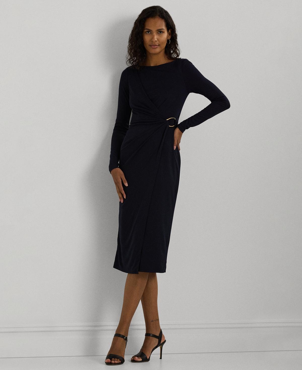 Lauren Ralph Lauren Womens Wrap-Overlay Sheath Dress product image