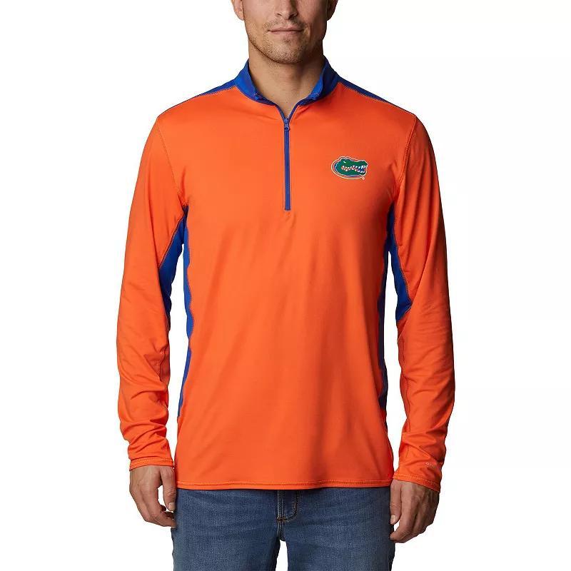 Mens Columbia Florida Gators Tech Trail Omni-Shade Quarter-Zip Top Product Image