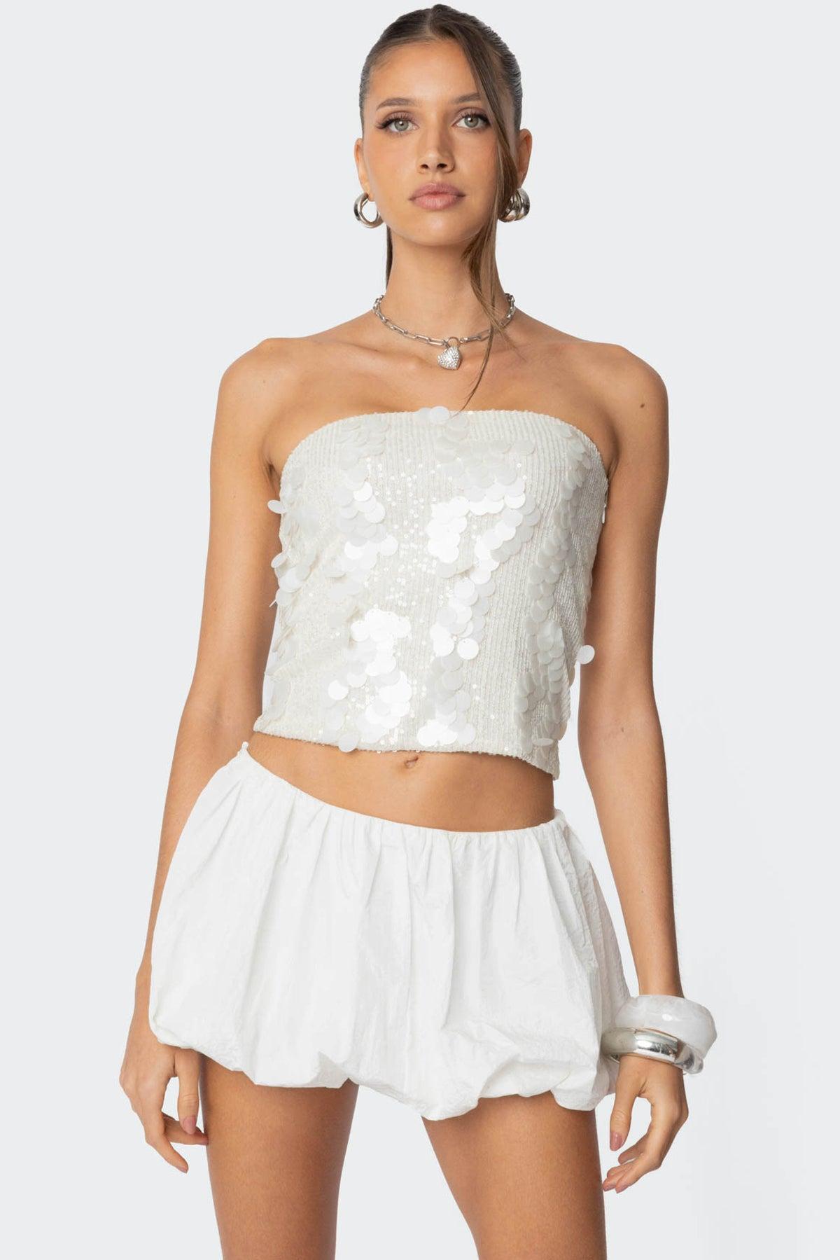 Samara Sequin Strapless Top Product Image