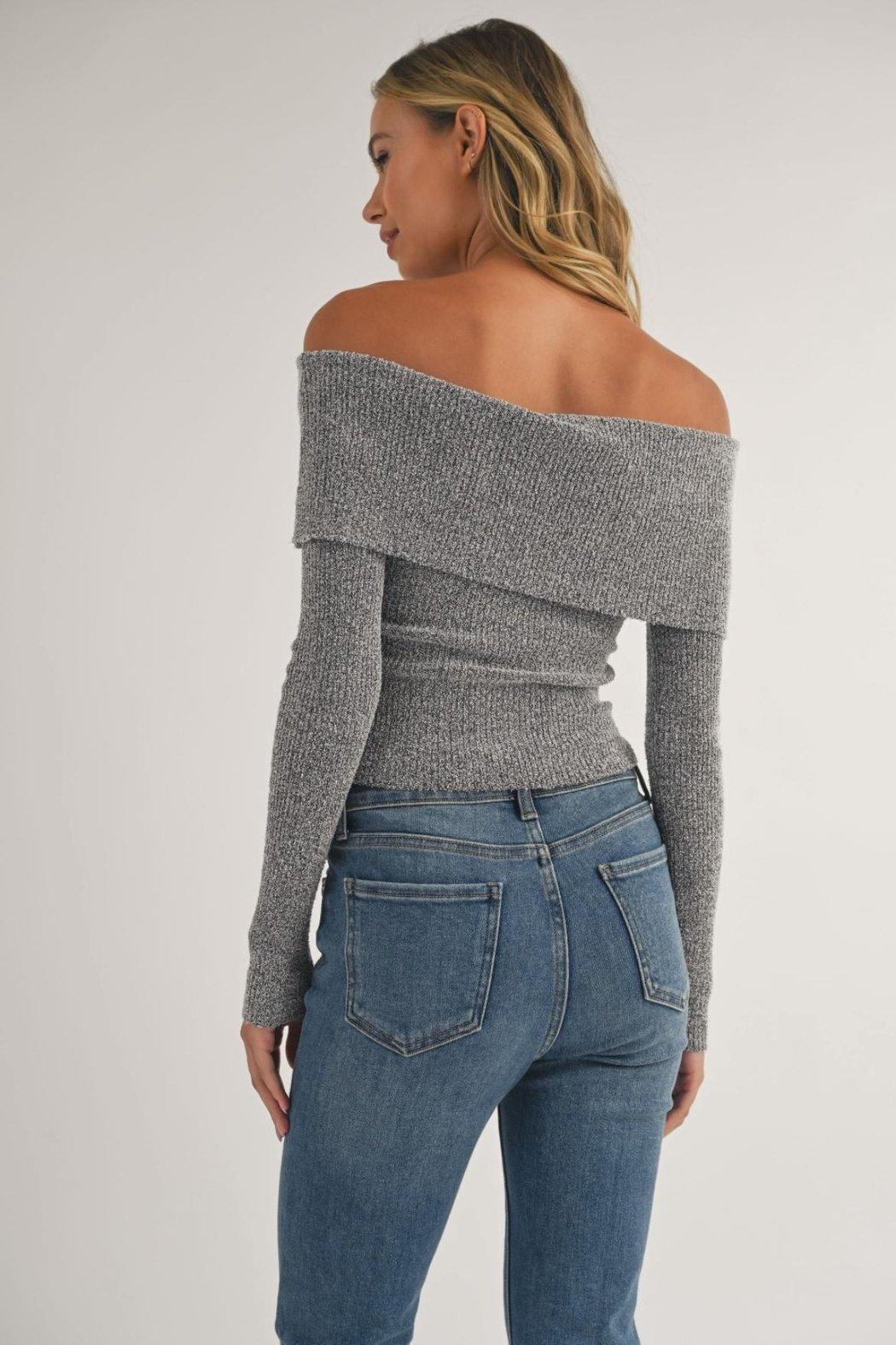 Off-Shoulder Sweater Top Product Image