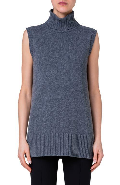 Akris punto Sleeveless Longline Virgin Wool & Cashmere Sweater Product Image