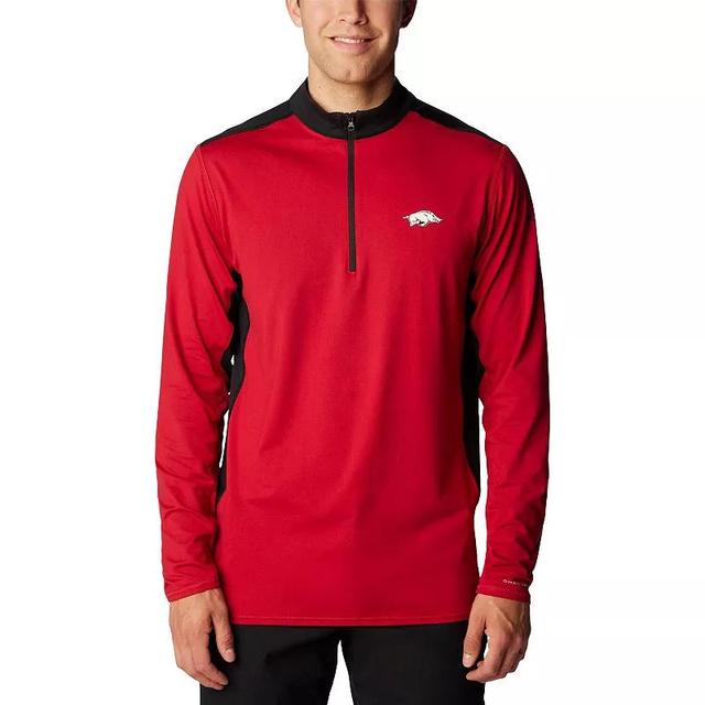 Mens Columbia Cardinal Arkansas Razorbacks Tech Trail Omni-Shade Quarter-Zip Top Product Image